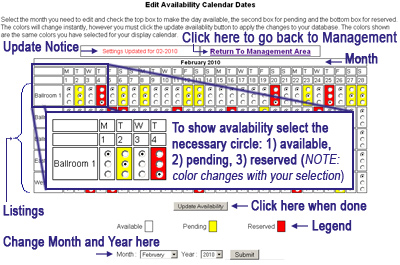 Rental Availability Calendar for Websites